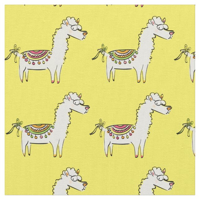 Tela Personalizados de Cute Llama (De cerca)