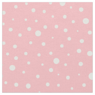 Tela Personalizar tus propios puntos de polka blanca en