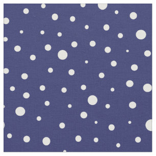 Tela Personalizar tus propios puntos de polka blanca en