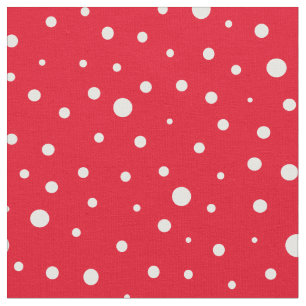 Tela Personalizar tus propios puntos de polka blanca en