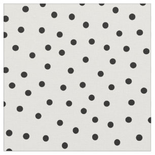 Tela Personalizar tus propios puntos de polka negra en 