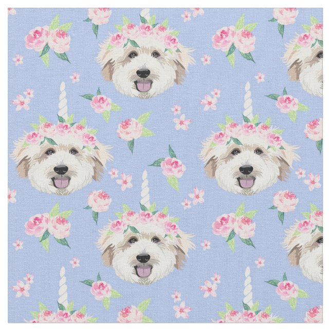 Tela Perwinwining de la flor del Doodle dorado (De cerca)