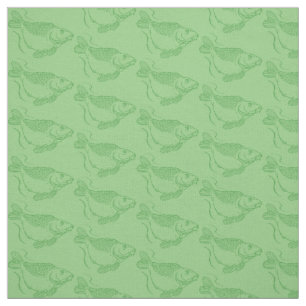 Tela Pescado de carpa Imprimir pescar verde caqui