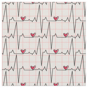 Tela Pescado de EKG en blanco