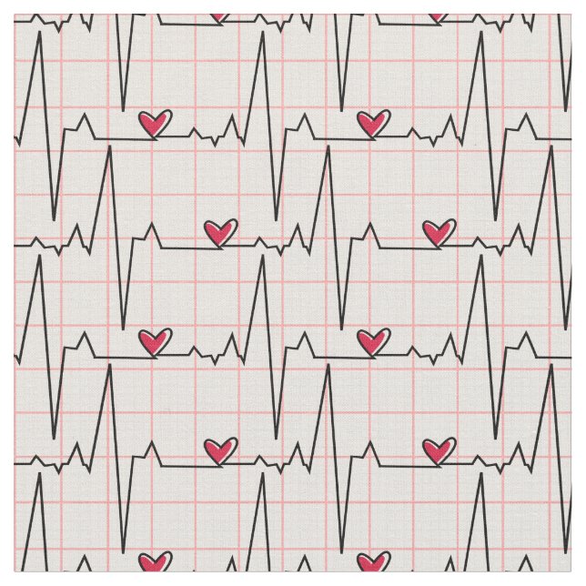 Tela Pescado de EKG en blanco (De cerca)