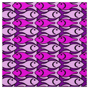 Tela Pescado moderno de mediados del siglo XX, rosa orq