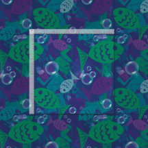 Pescado y burbujas Vibrante Patrón de arrecifes