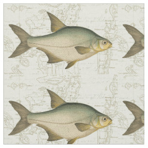 Tela Pescados de agua dulce en mapa