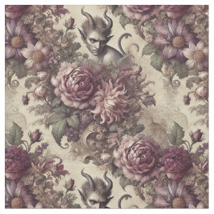 Tela Pétalos de ciruela malvados - Tile Gótico clásico