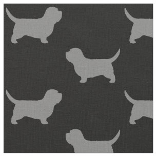 Tela Petit Basset Griffon Vendeen Silhouettes de perro