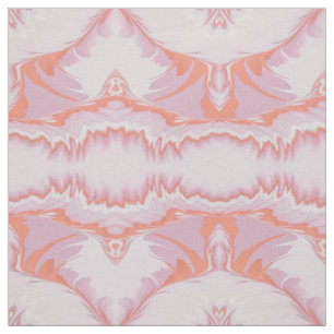 Tela Pewal Rosa Whimsical Intricado Patrón Multi Color