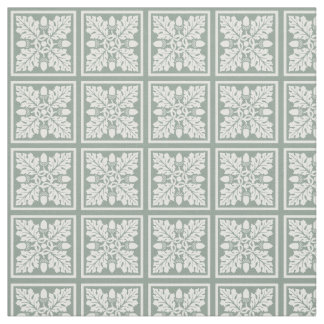 Tela Pewter Acorn y Leaf Tile Design