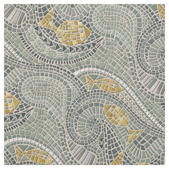 Tela pez mosaico (Retal)