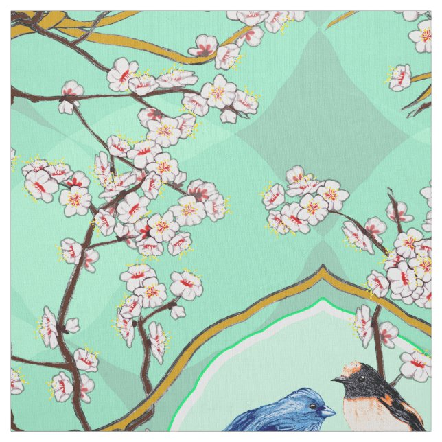 Tela PH&D Bluebird Vignette Toile Fabric Emerald (Retal)