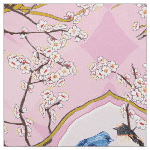 Tela PH&D Bluebird Vignette Toile Fabric Iris Pink