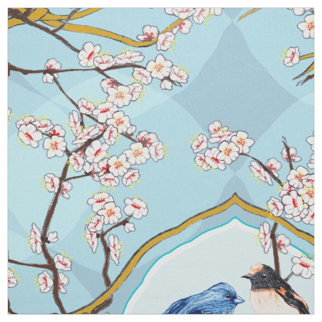 Tela PH&D Bluebird Vignette Toile Fabric Sky Blue (Retal)