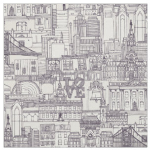 Tela Philadelphia toile morera fuerte blanco