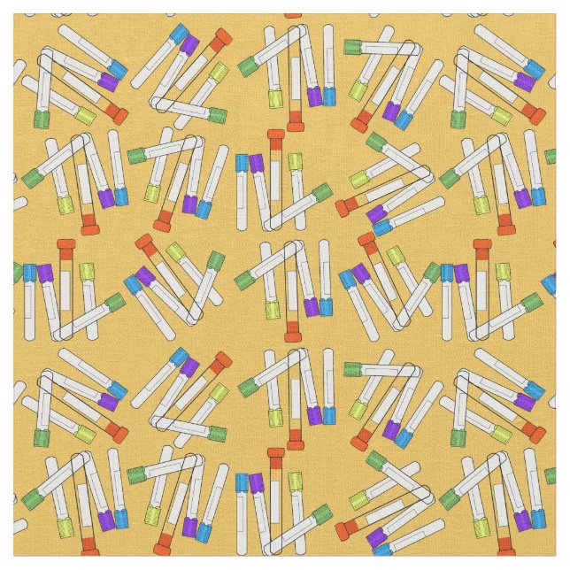 Tela Phlebotomist Lab Tech Fabric Yellow (De cerca)