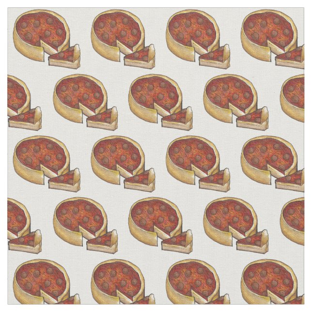 Tela Pie de comida para pizzas en deep Pepperoni Pizza  (De cerca)