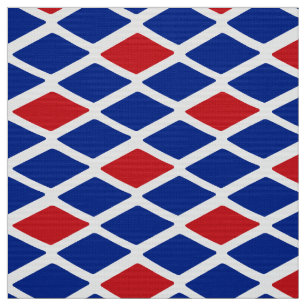Tela Piel de serpiente de diamantes azul rojo