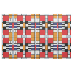 Tela Piet Mondrian - Composición con el plano rojo gran