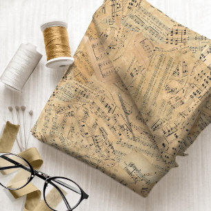 Tela Piezas de música vintage ID389