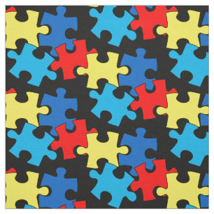Tela Piezas de rompecabezas del autismo