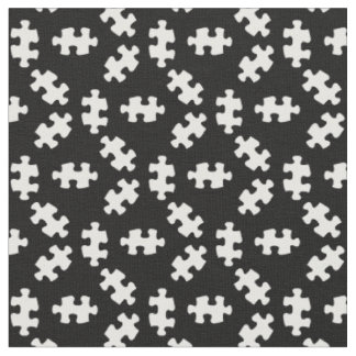 Tela Piezas de rompecabezas en blanco y negro