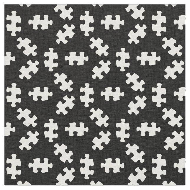 Tela Piezas de rompecabezas en blanco y negro (De cerca)