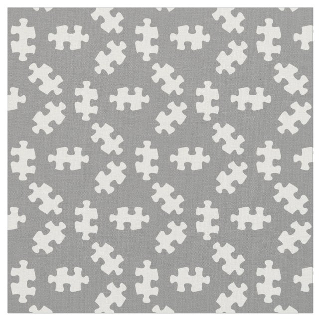 Tela Piezas de rompecabezas gris y blanco (De cerca)