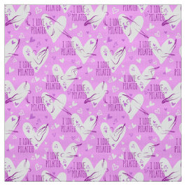 Tela Pilates Poses Patrón sin foco en color magenta