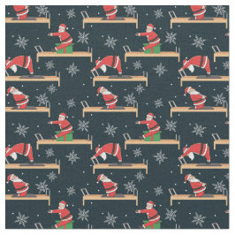Tela Pilates Reformer Santa Seamless Christmas Patterns