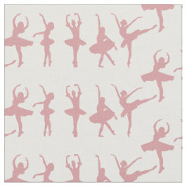 Tela Pima Cotton Pink Ballerinas Craft Tejido de coser