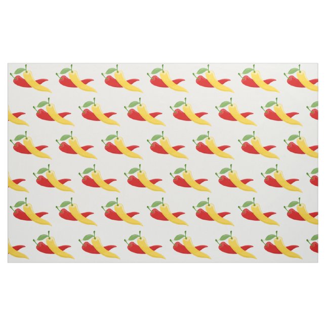 Tela Pimiento de chile verde amarillo rojo Thunder_Cove ("Cuarto gordo" (fat quarter))