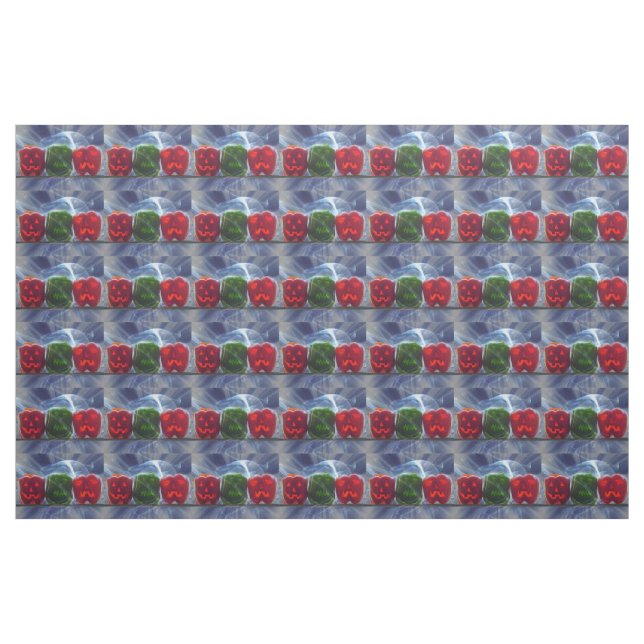 Tela Pimientos Jack O Lantern ("Cuarto gordo" (fat quarter))