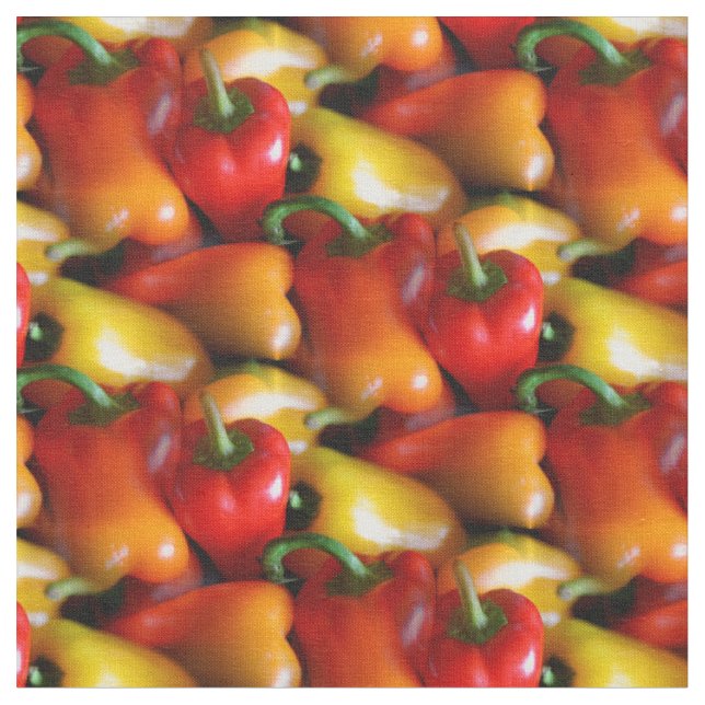 Tela Pimientos rojos y amarillos (De cerca)