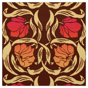 Tela Pimpernel de William Morris, naranja del moho y