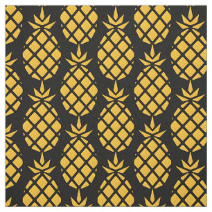 Tela Piña Fresca Cuta Con Patrón De Fondo Negro