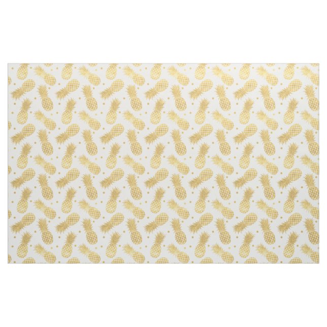 Tela Piñas Glitzy Gold ("Cuarto gordo" (fat quarter))