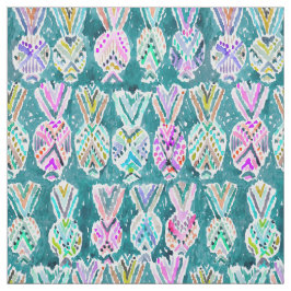 Tela Piñas tropicales tribales del Hawaiian de la