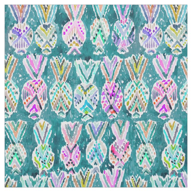 Tela Piñas tropicales tribales del Hawaiian de la (Retal)