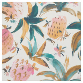 Tela PINEAPPLE DANCE Pink Pineapple Watercolor