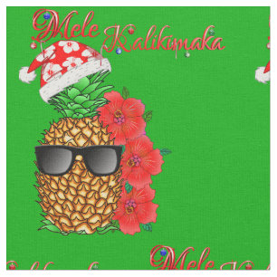 Tela Pineapple de los Navidades Mele Kalikimaka