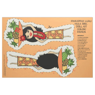 Tela Pineapple Luau Hawaiian Hula Chica Doll Kit -Papay
