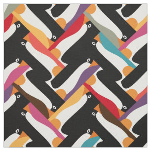 Tela pingüino de la raspa de arenque