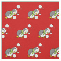 Pingüino navidad con patrón de bola de nieve