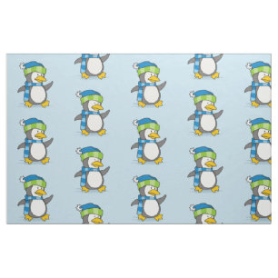 Tela Pingüino pequeño caminando sobre la nieve