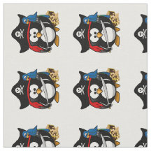 Pingüino pirata con loro