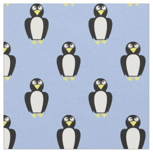 Tela Pingüinos Cutos Niños Nursery Luz Azul