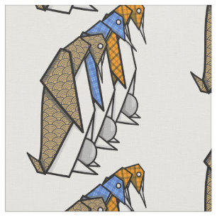 Tela Pingüinos De Origami Protegiendo Los Huevos